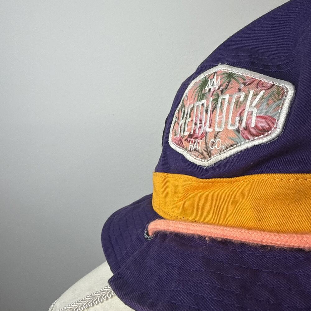 Vintage Val Surf Purple Bucket Hat Retro California Surf Skate Sun Sand Beach - Picture 4 of 7